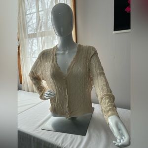 SHEIN Open Knit Front Drop Shoulder Cardigan. Size Large